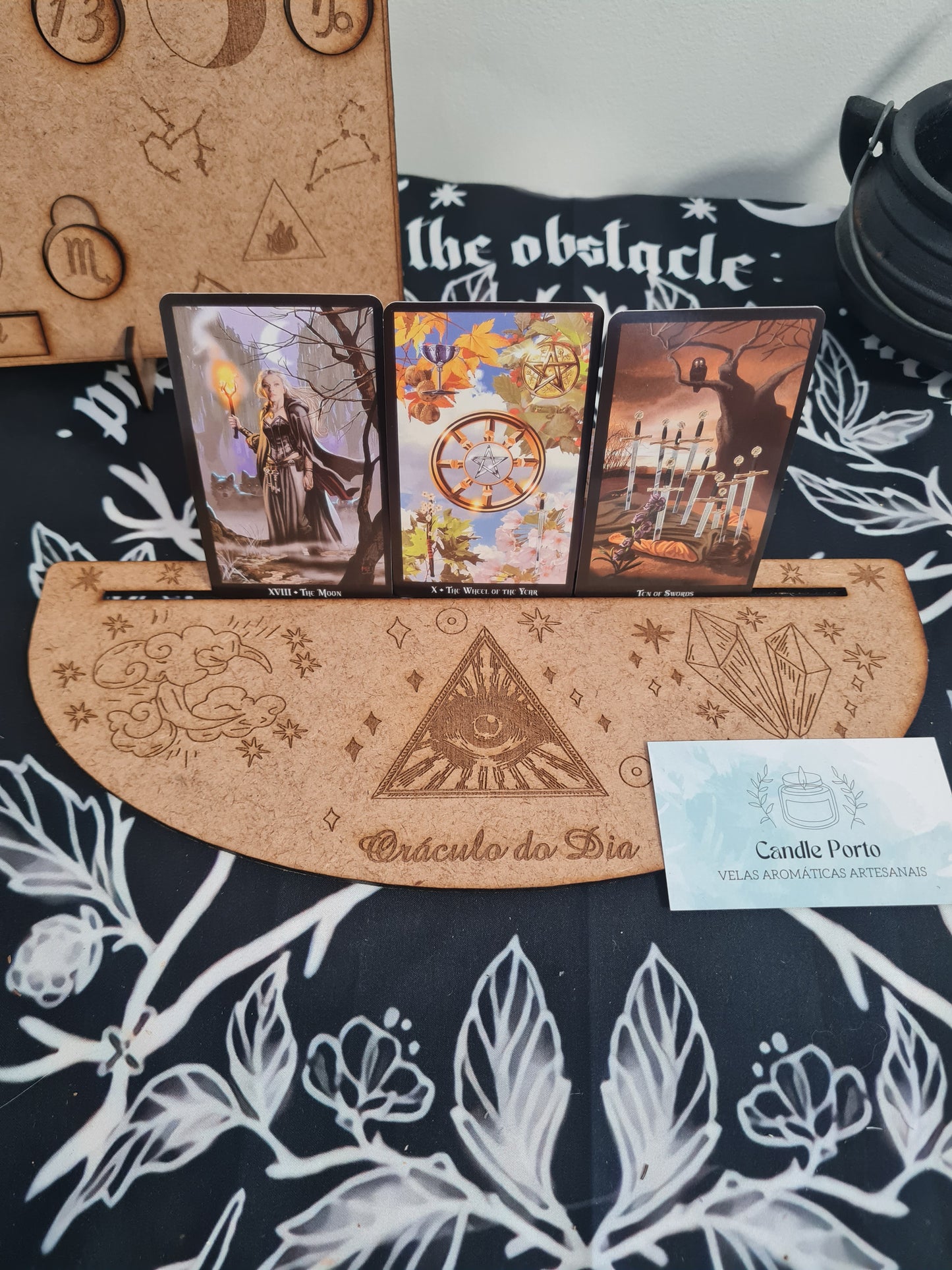 Tabuleiro Suporte para Tarô e Oráculo do Dia