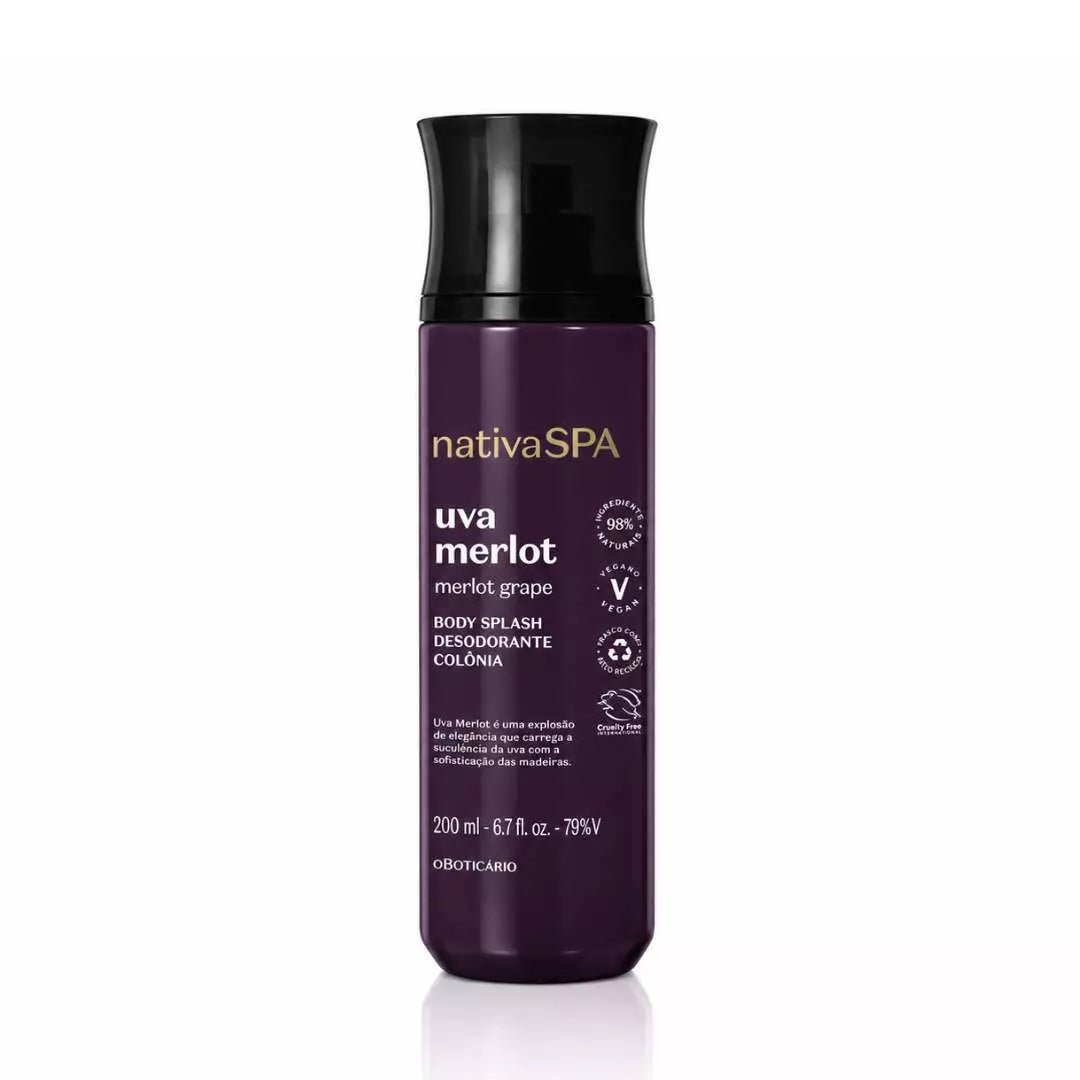 Body Splash Nativa Spa Uva Merlot, 200ml