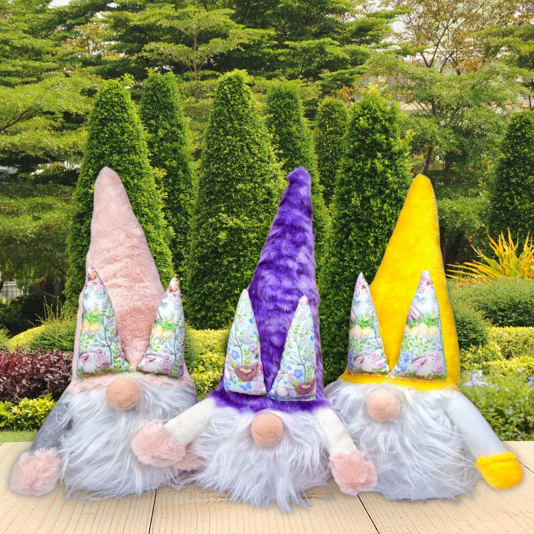 Gnomo Artesanal de Páscoa – Lilás dos Sonhos