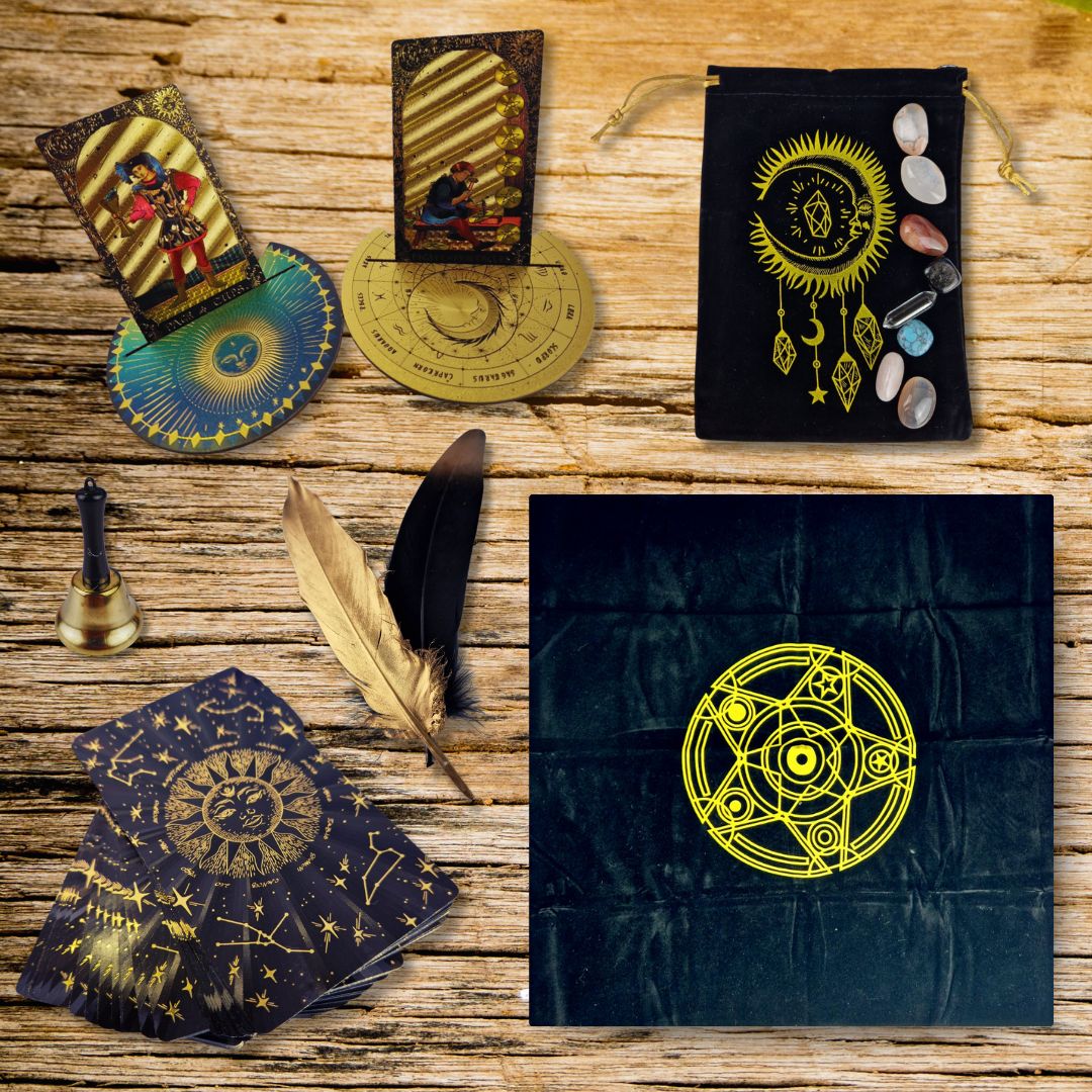 Kit Tarot Folhas de Ouro