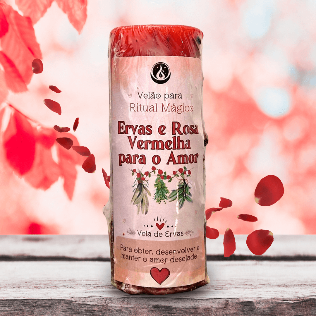 Velão do Amor com Ervas e Rosa Vermelha
