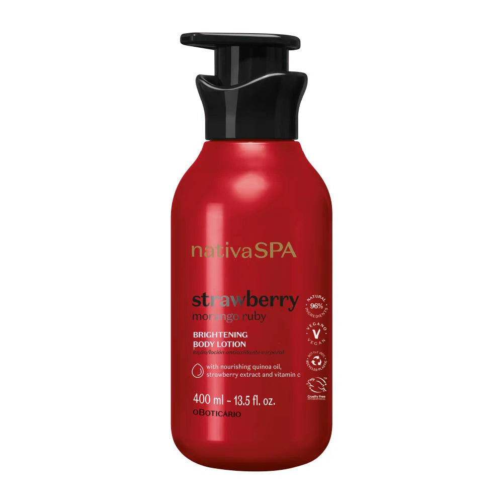 Loção Hidratante Corporal Nativa Spa Morango Ruby 400 ml