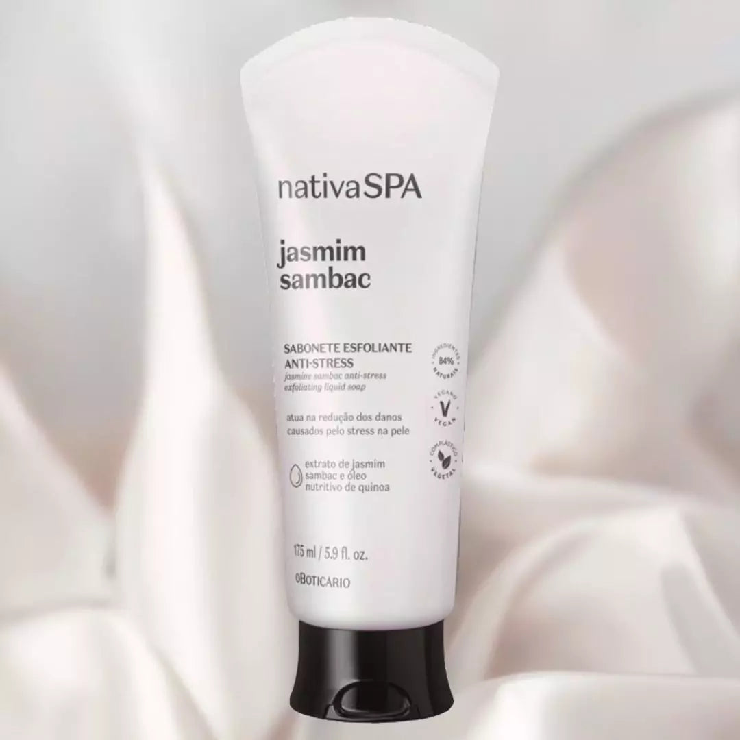 Sabonete Líquido Esfoliante Anti Stress Jasmim e Sambac 175ml