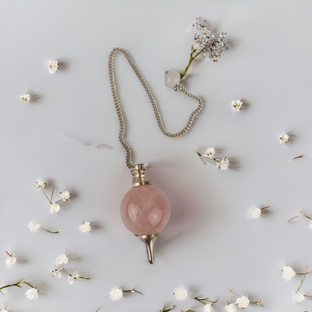 Pêndulo de Quartzo Rosa