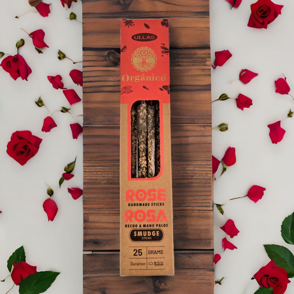 Incenso Natural de Rosas Vermelhas