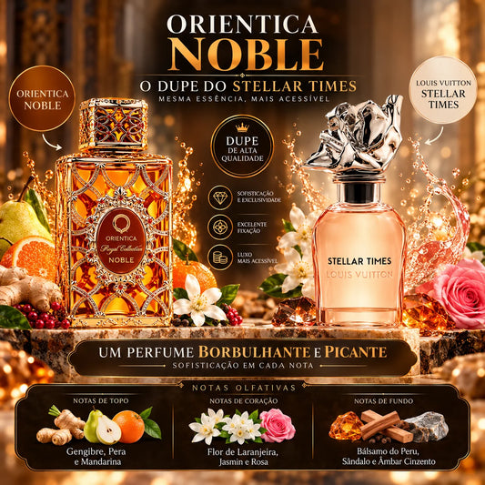 Noble Orientica: o dupe árabe de Stellar Times da Louis Vuitton com um aroma borbulhante e picante