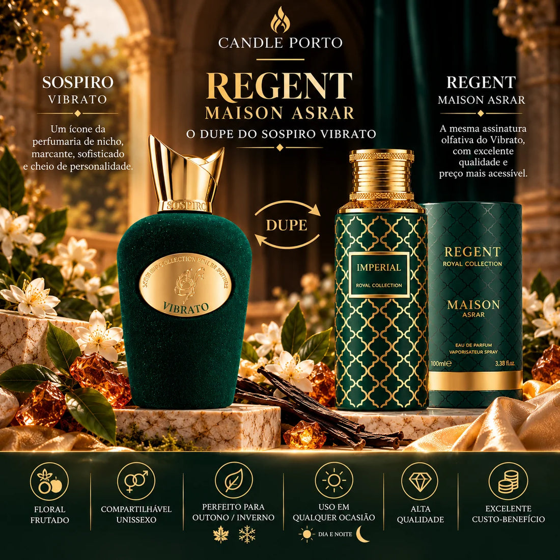 Regent Maison Asrar: um dos dupes mais fiéis do Sospiro Vibrato, com uma qualidade que surpreende