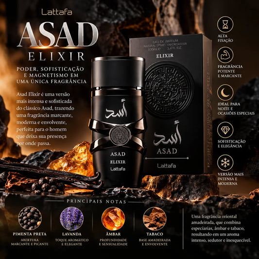 Asad Elixir da Lattafa: a evolução mais profunda, intensa e sofisticada do Asad original