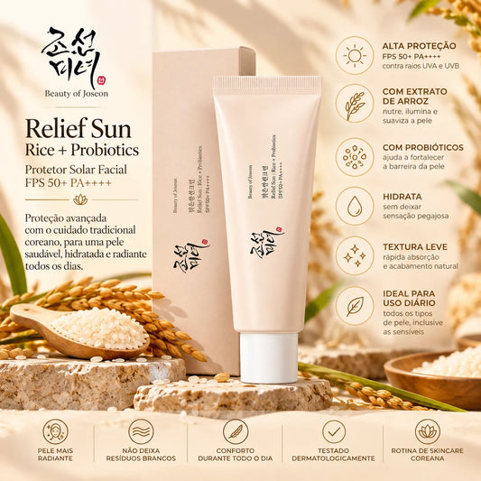 Beauty of Joseon Relief Sun Rice + Probiotics SPF50+ PA++++: por que um bom protetor solar pode fazer toda a diferença na sua pele