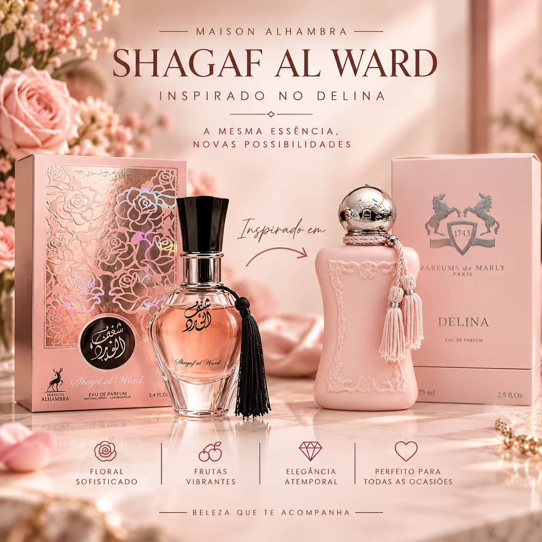 Shagaf Al Ward Al Wataniah: conheça o perfume floral que desperta comparações com Delina