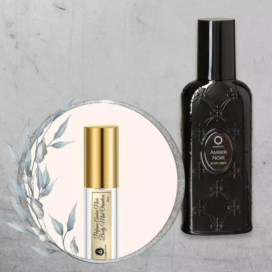 Amostra Decante 5ml Perfume Amber Noir Body Mist Orientica