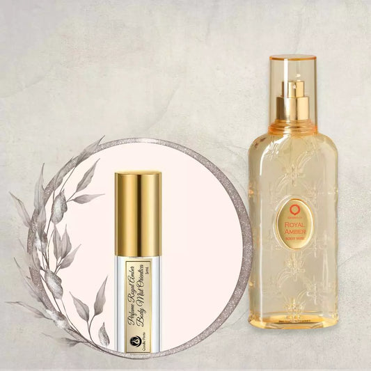 Amostra Decante 5ml Perfume Royal Amber Body Mist Orientica