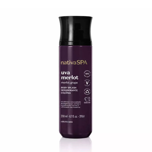 Body Splash Nativa Spa Uva Merlot, 200ml