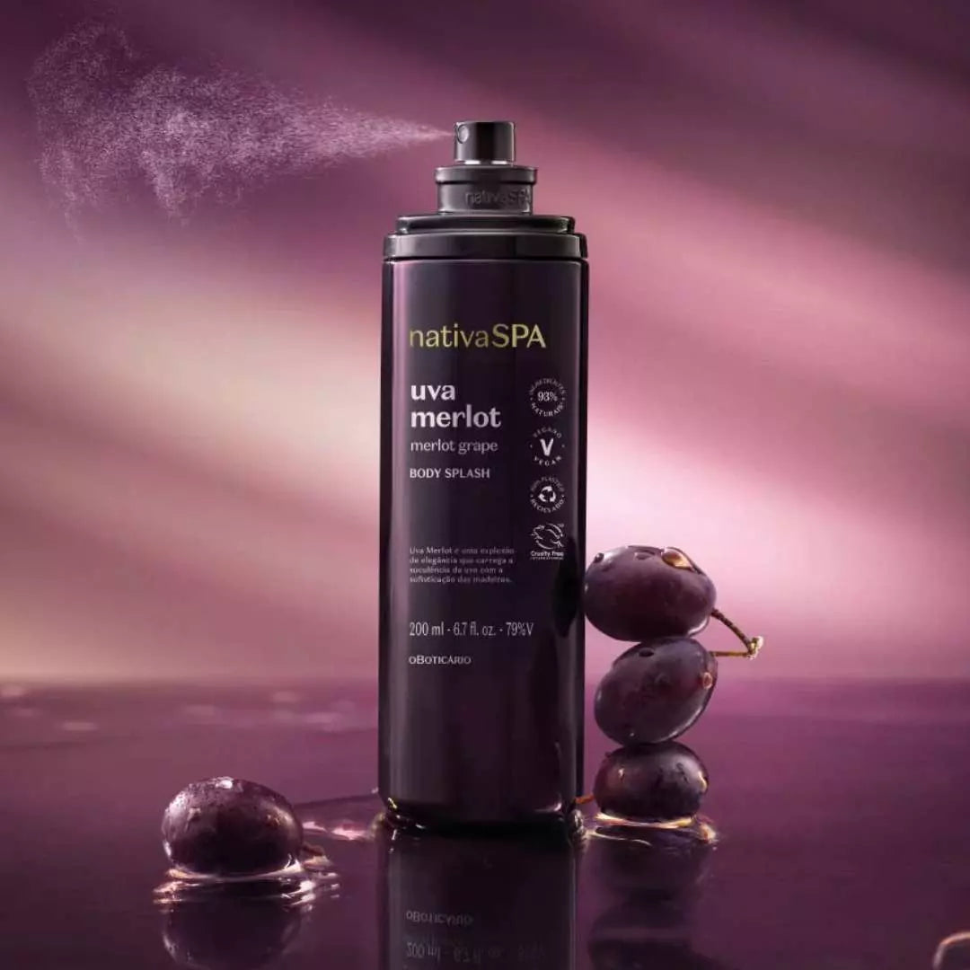 Body Splash Nativa Spa Uva Merlot, 200ml