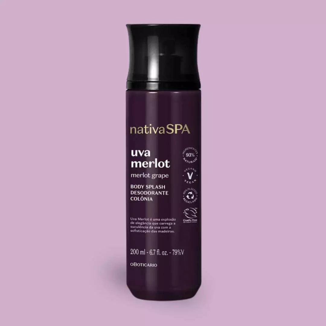 Body Splash Nativa Spa Uva Merlot, 200ml