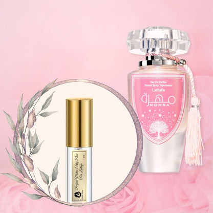 Amostra Decante Lattafa Mohra Silky Rose Mulheres 5ml