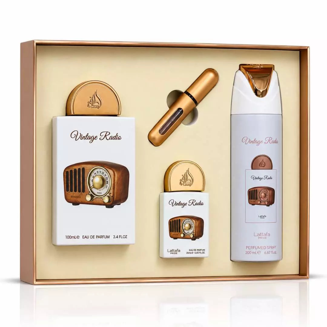 Gift Set Vintage Radio Lattafa EDP