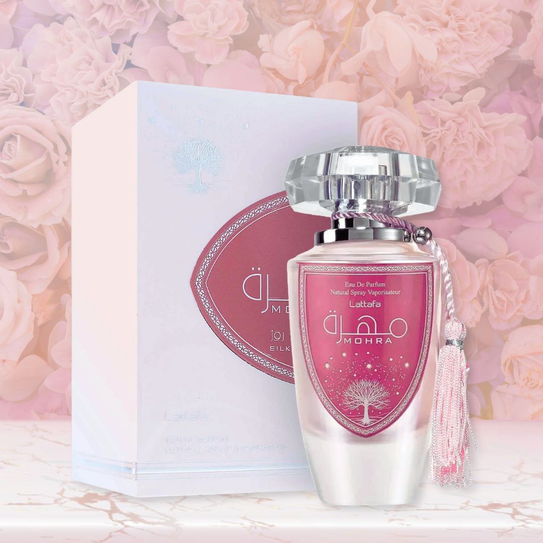 Amostra Decante Lattafa Mohra Silky Rose Mulheres 5ml