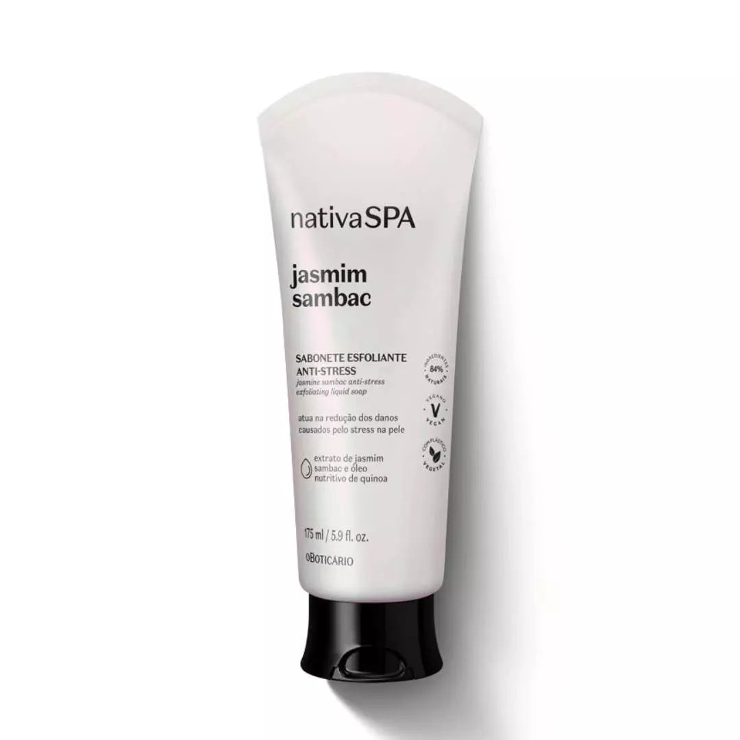 Sabonete Líquido Esfoliante Anti Stress Jasmim e Sambac 175ml