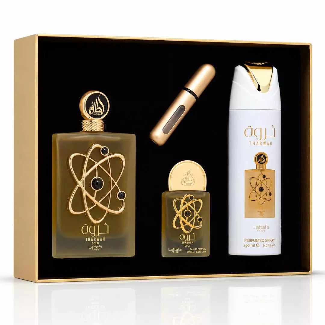 Tharwa Gold Gift Set Lattafa Pride