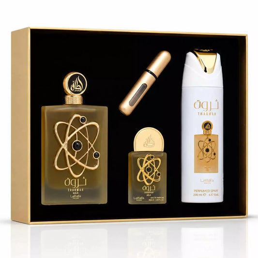 Tharwa Gold Gift Set Lattafa Pride