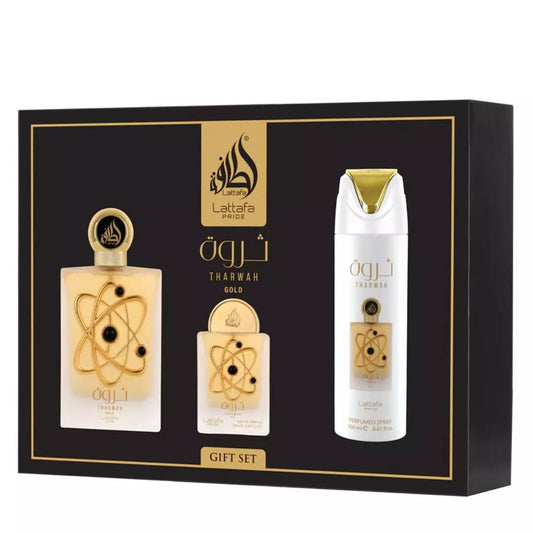 Tharwa Gold Gift Set Lattafa Pride