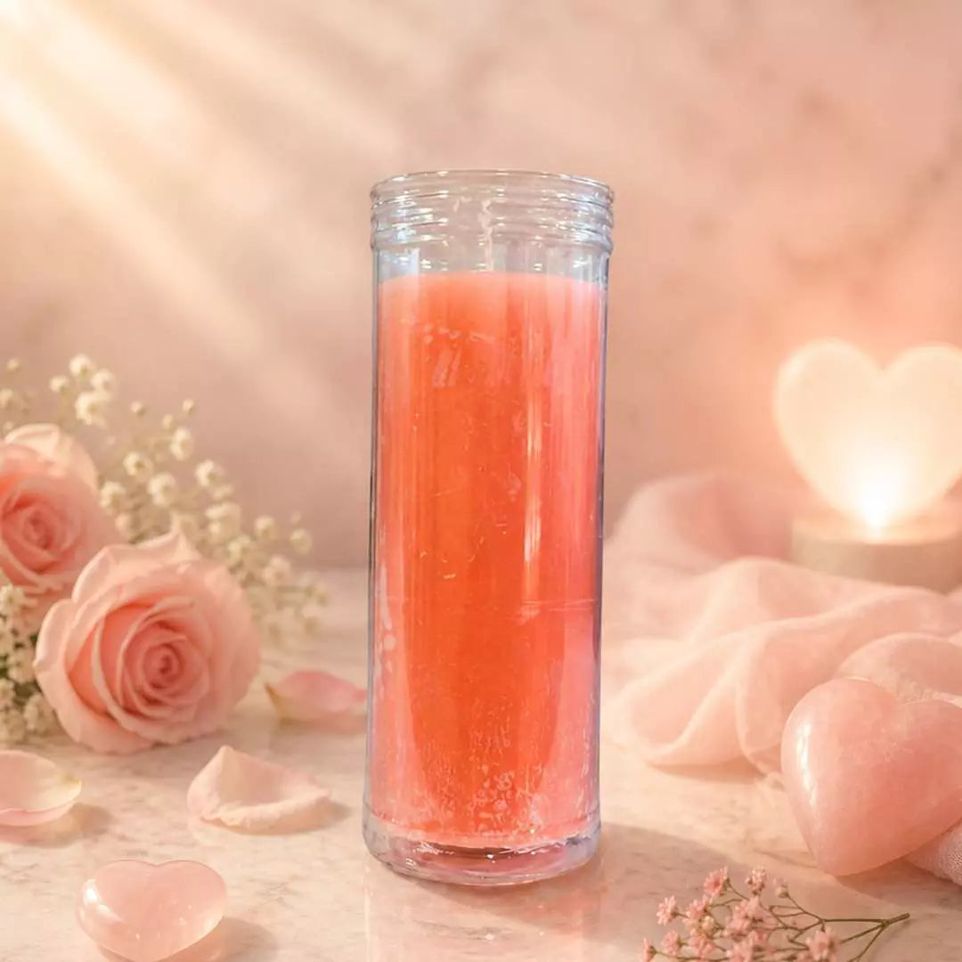 Vela de 7 Dias Rosa para Amor